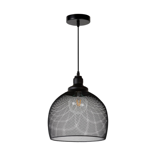 Mesh-riippuvalo 1-lamppuinen, musta Ø 28 cm