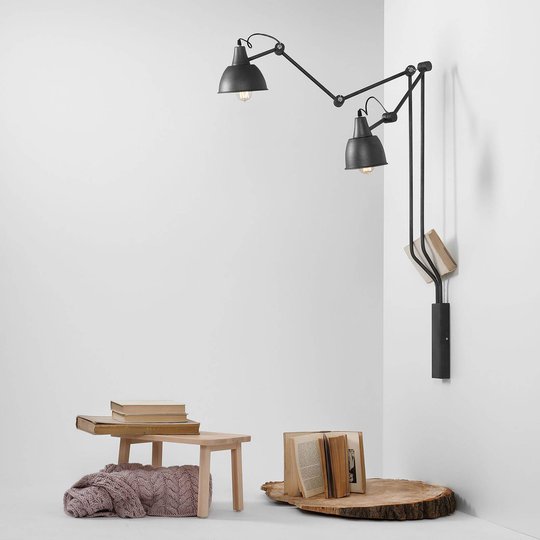 Kattovalaisin 814, säädettävä, 2 lamp., grafiitti