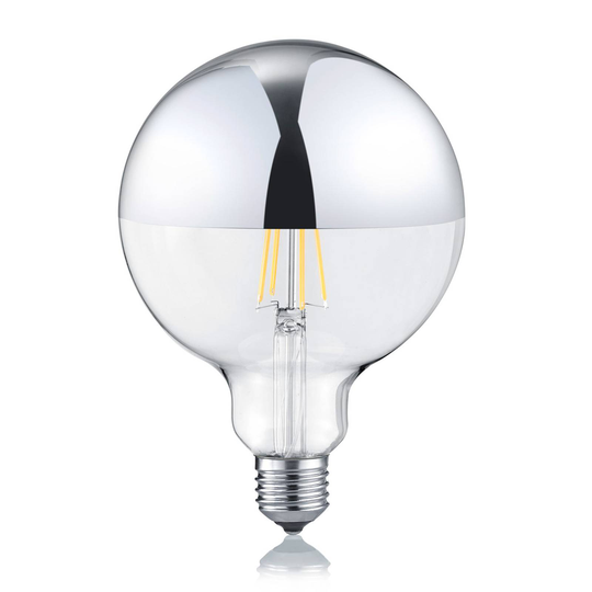 LED-lamppu E27 G125 7W 2 700 K, peilipää