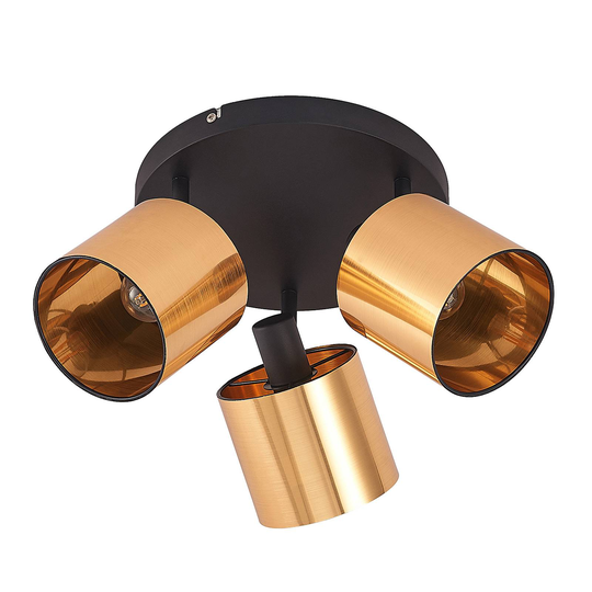 Lindby Joudy -kattovalaisin 3-lamp. vaalea pronssi