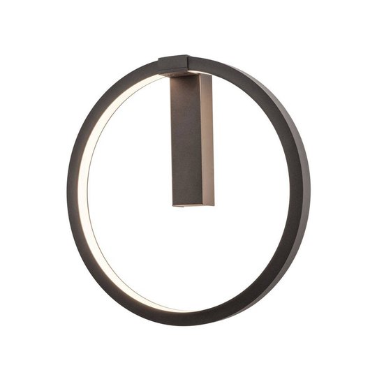 SLV One -LED-seinävalaisin, DALI, musta Ø 40 cm