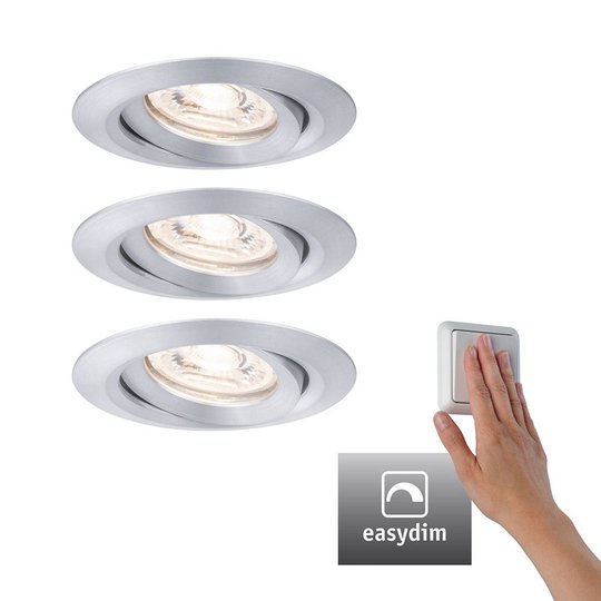 Paulmann Nova mini Plus LED easydim 3 kpl alumiini