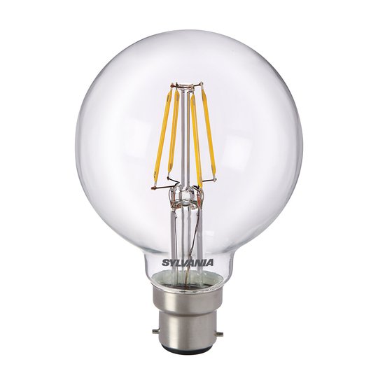 B22 5W 827 LED-pallolamppu, kirkas