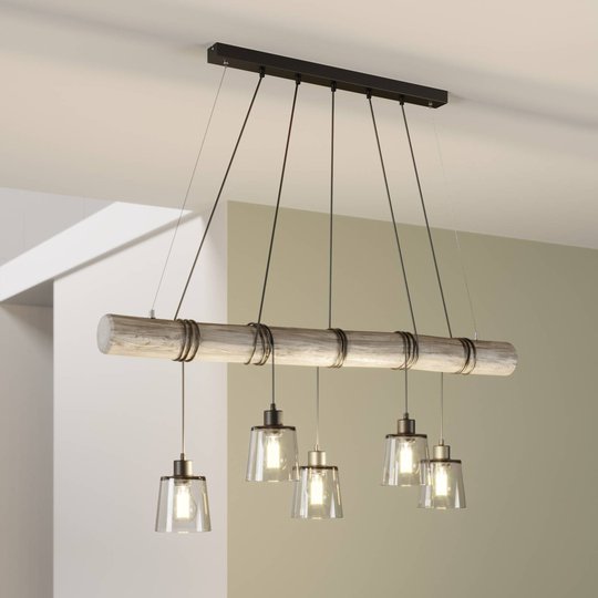 Riippuvalaisin Karrl, 5-lamp., savunharmaa/harmaa