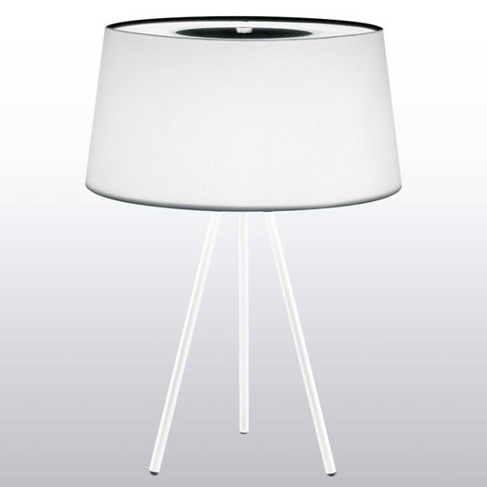 Laadukas pöytävalaisin Tripod valk. / valk. runko