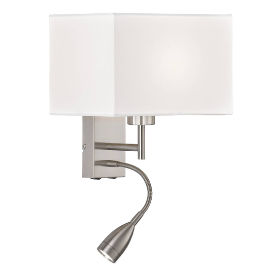 Seinälamppu Dream, LED-lukuvalo, valkoinen/nikkeli