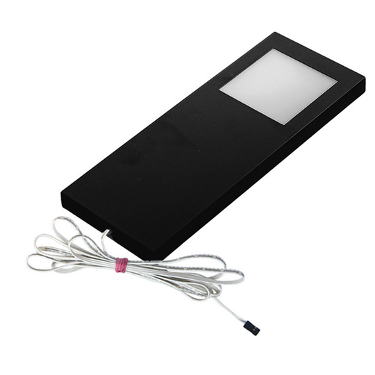 Kaapinalusvalo LED Slim-Pad F 3 000 K, musta