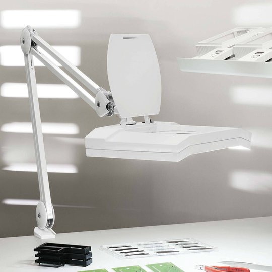 LED-suurennuslasivalaisin MAULvitrum, valkoinen