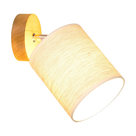 Canvas-seinälamppu, beige, kangasvarjostin, Ø13 cm