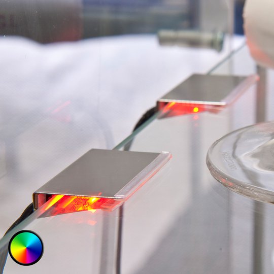 RGB-LED-nipsuvalaisin lasitasoille 2:n setti