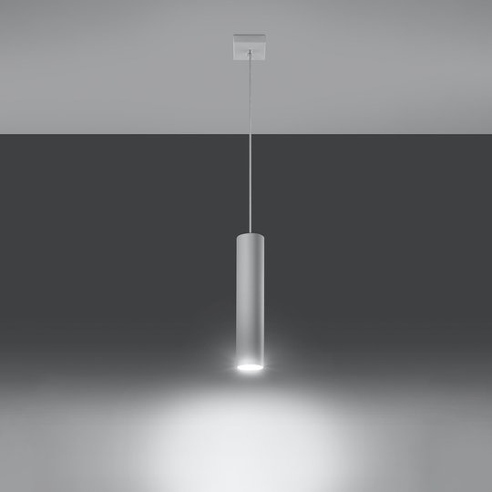 Riippuvalaisin Tube, valkoinen, 1-lamppuinen