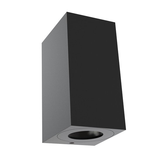 Ulkoseinävalaisin Canto Maxi Kubi 2, 17 cm, musta