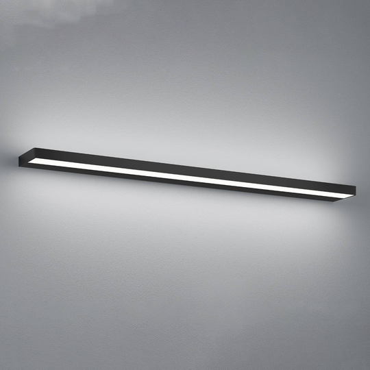 Helestra Slate -LED-seinävalo, matta musta, 90 cm