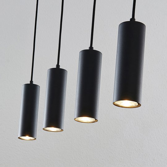 Lindby Joffrey -riippuvalaisin, 4-lamp., musta