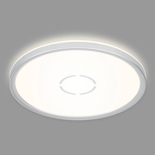 LED-kattovalaisin Free, Ø 29 cm, hopea