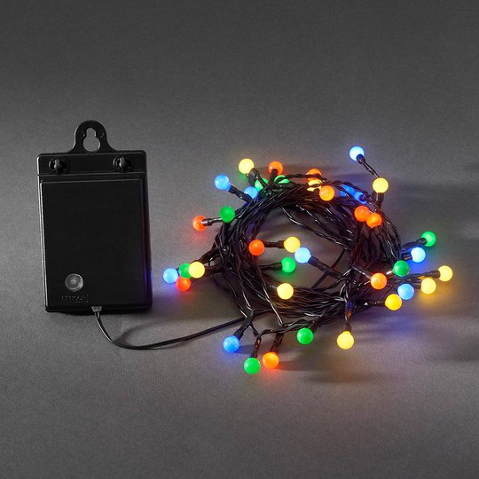 Värikäs ulkovaloketju LED 40 lamppua RGB paristo