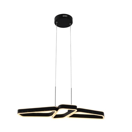 Lucande Quinn -LED-riippuvalaisin musta 3-lamp.
