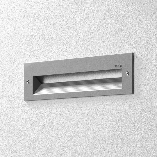 BEGA 33054 LED-seinäuppovalo 3000K hopea 26 cm