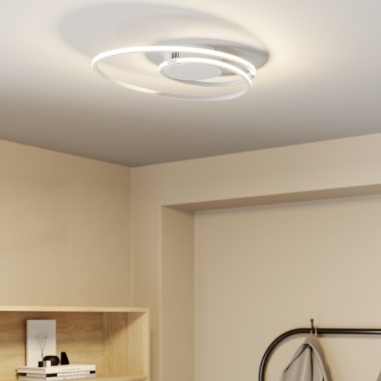 Lindby Xenias -LED-kattovalo, valk., 49 x 30 cm