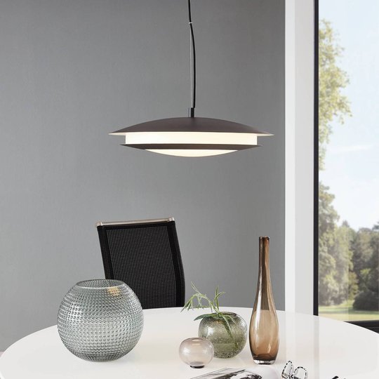 EGLO connect Moneva-C -LED-riippuvalo musta Ø 48,5