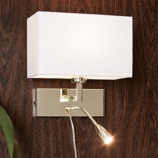 LED-lukuvalolla varustettu seinävalaisin Savoy