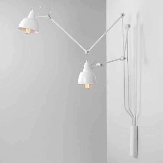 Kattovalaisin 814, säädettävä, 2 lamp., valkoinen