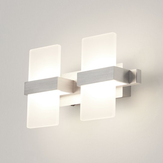 Trendikäs LED-seinävalaisin Platon, 2-lamppuinen