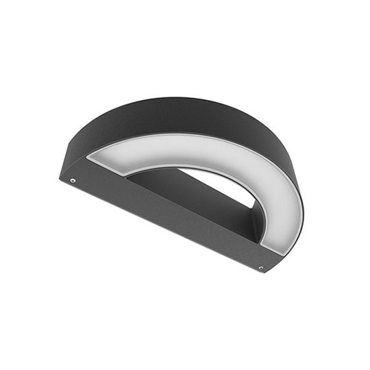 Ulkoseinälamppu Mask+ M, ala, 3 000K, antrasiitti
