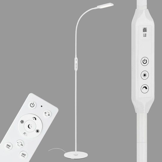 LED-lattiavalo 1296-016, kaukosäädin, valkoinen