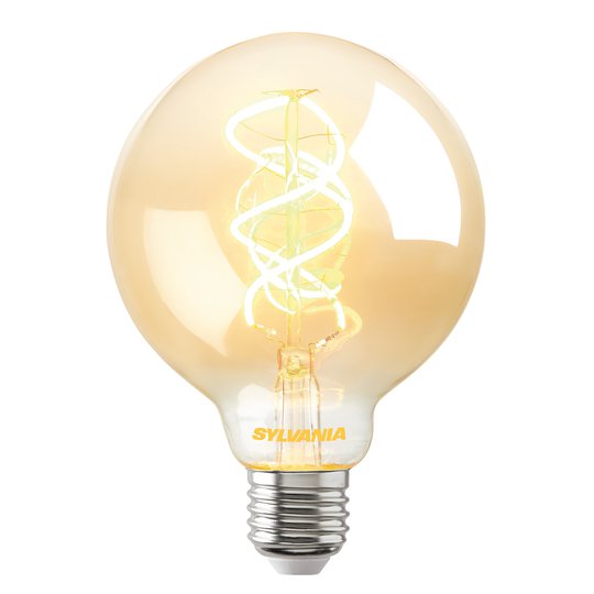 LED-globe-lamppu E27ToLEDVintageG95 dim 5,5W kulta