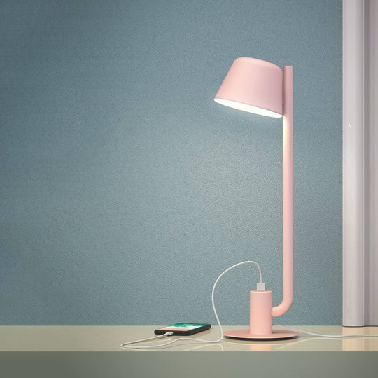 Prandina Bima T1 USB -LED-pöytälamppu, roosa