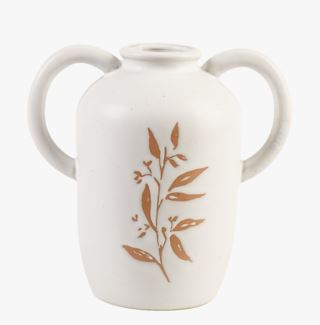 Straw medium maljakko valkoinen