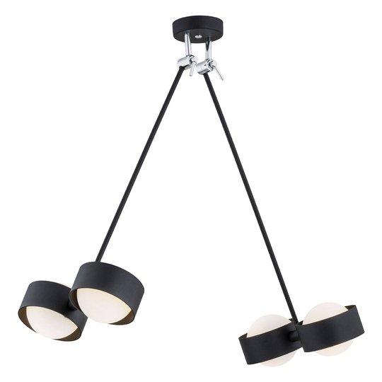 LED-riippuvalaisin Macedo, 4-lamppuinen, musta