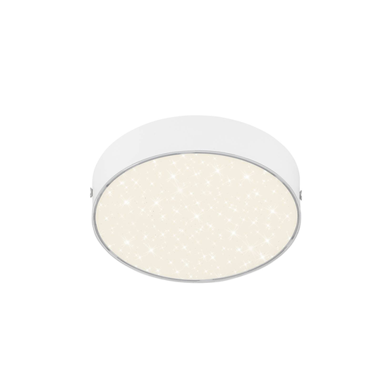 LED-kattovalaisin Flame Star, Ø 15,7 cm, valkoinen