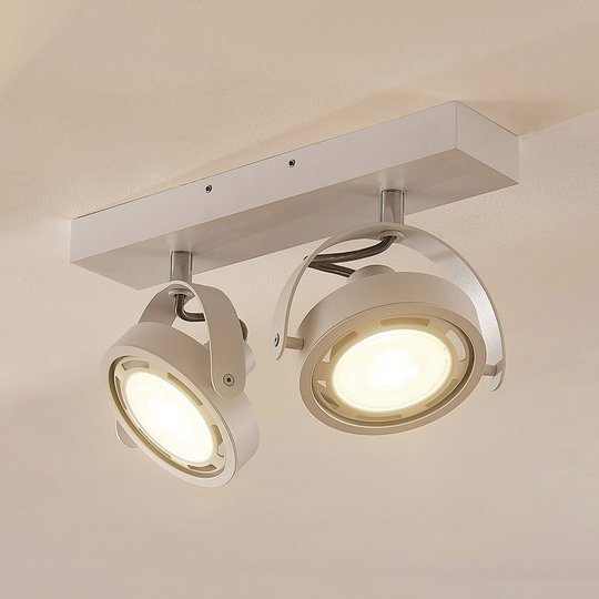 Valkoinen LED-kattovalaisin Munin, GU10 himm.