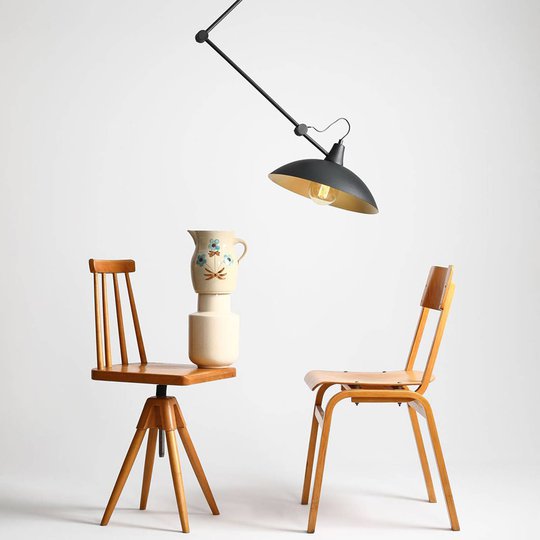 Kattovalaisin 808, säädettävä 1 lamp., musta/kulta