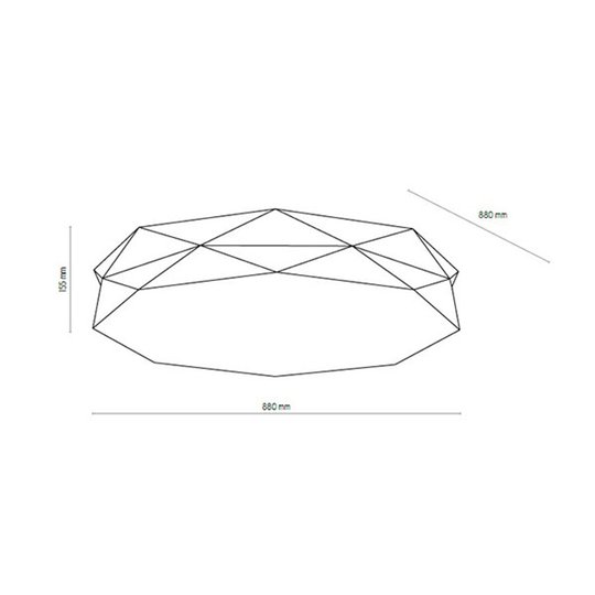 Kattovalaisin Kantoor New, Ø 88 cm, musta