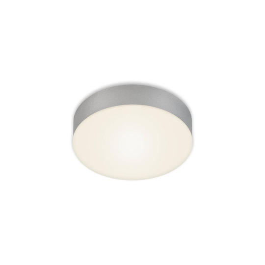 LED-kattovalaisin Flame, Ø 15,7 cm, hopea