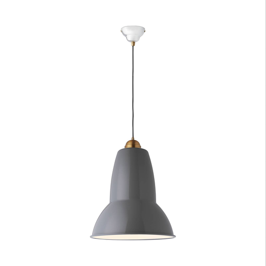 Anglepoise Original 1227 Giant Brass-lamppu harmaa