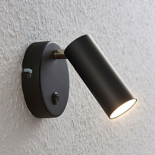 LED-kohdevalo Camille, kytkin, musta 1-lamppuinen