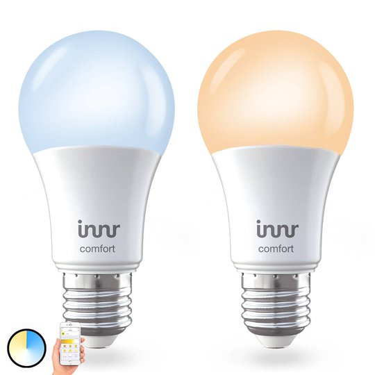 E27 9W LED-lamppu Innr Smart Bulb Comfort, 2 kpl
