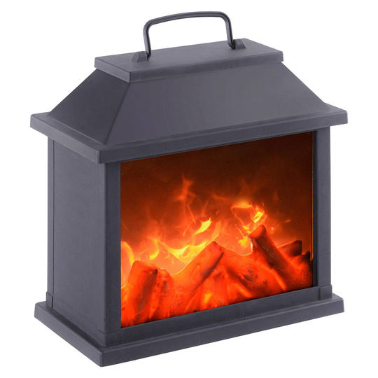 Chimney-LED-koristevalo kannettava, leveys 28 cm