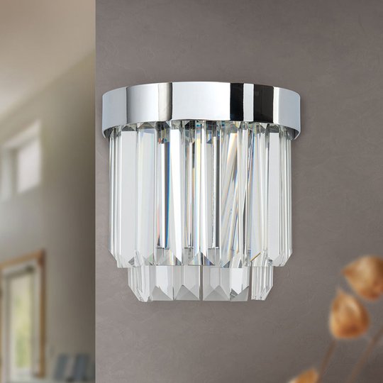 LED-seinävalaisin Prism, ylös- ja alasvalo, kromi