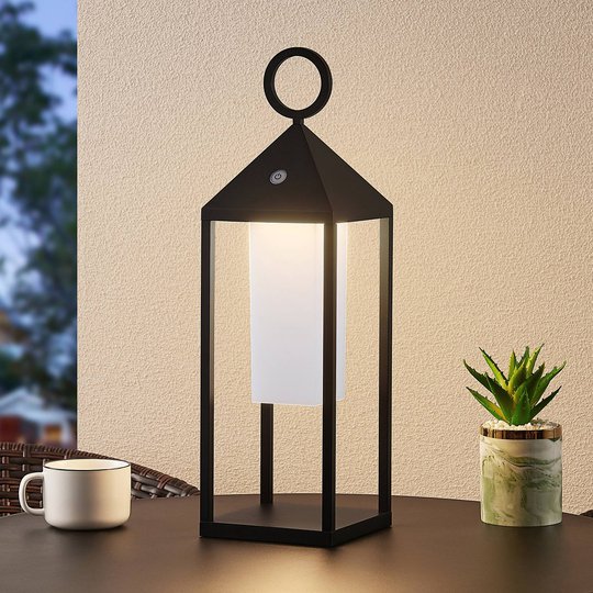 Lucande Miluma -LED-ulkolyhty, 54 cm, musta