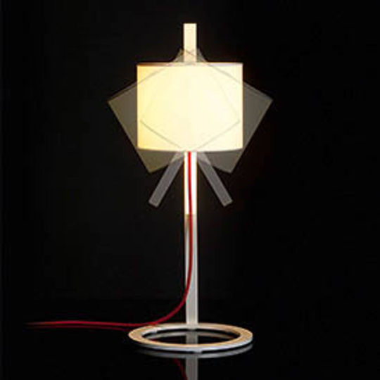 Steng Licht Loft -LED-pöytälamppu valko-punainen