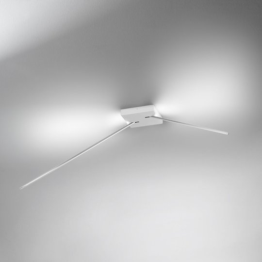 ICONE Spillo-LED-kattovalaisin, 2 vartta valkoinen
