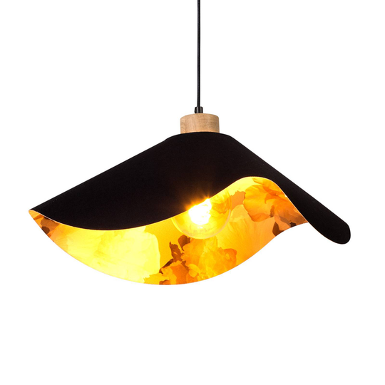 Envolight Marian-riippuvalo musta/kukallinen Ø50cm