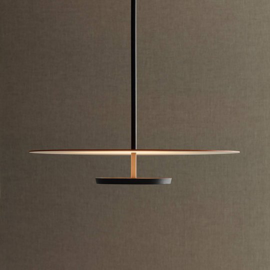 Vibia Flat -LED-riippuvalo Ø 55 cm terrakotta