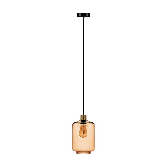 Tube-riippuvalo, vaaleanruskea lasivarjostin Ø17cm