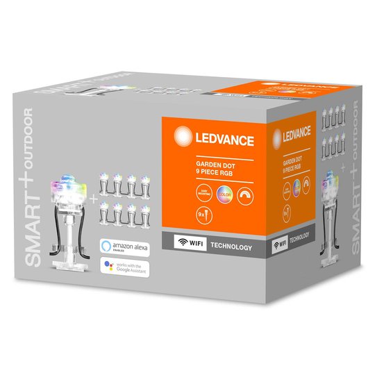 LEDVANCE SMART+ WiFi Garden Dot -LED-spotti, 9 kpl